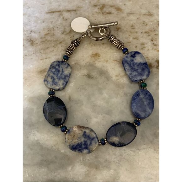Handmade Blue Sodalite Bracelet #resembles lapis - Picture 3 of 5